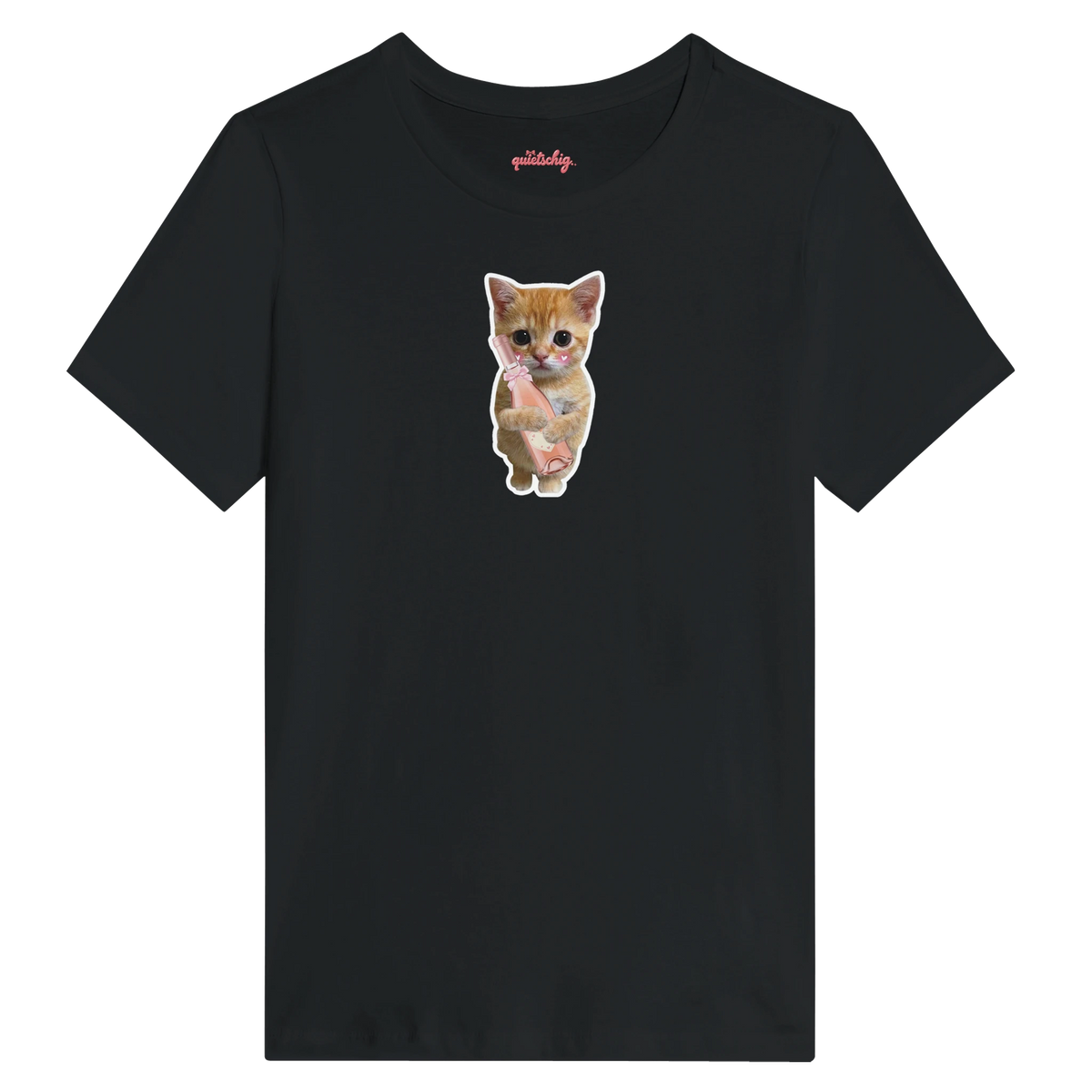 Rosé Kitty Tee – kitten with rosé print on the chest
